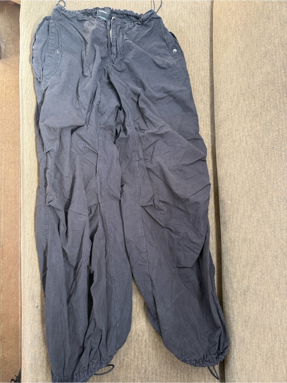 Casual Drawstring Pants - Black
